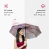 Compact 3-Fold Umbrella with Auto Open/Close & UV Protection