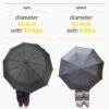 Large Automatic Foldable Umbrella with Travel Cover - Windproof Design