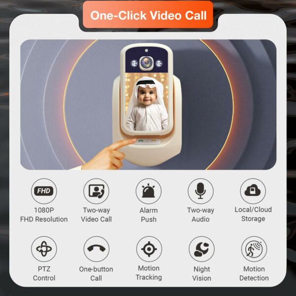 WiFi Video Calling CCTV Camera with 360? View & Night Vision - Image 3
