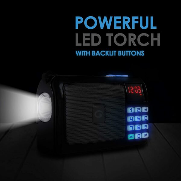 Pocket FM Portable Multimedia Speaker with Torch & 12H Playback - Image 4