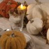 Handmade Yellow Woollen Pumpkin Set of 2 for Fall Decor