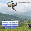 Bluetooth Extendable Selfie Stick with Tripod and Remote