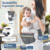 Comfort Nest Hip Seat Baby Carrier - Multi-Carry Positions, 100% Cotton & Mesh, Newborn to Toddler, Up to 15 kg