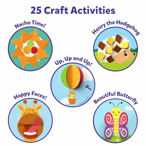 Scissor Skills Activity Book for Kids - 25 Fun Crafts & 2 Safe Scissors - Image 6
