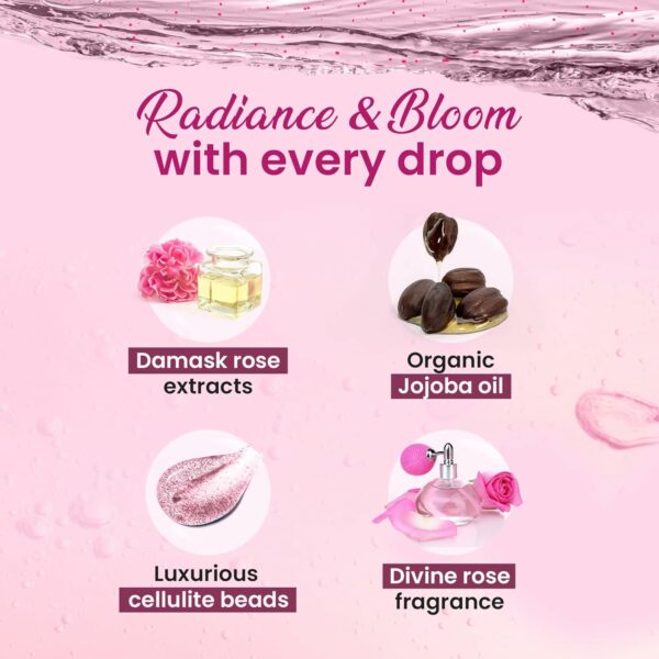 Gulabari Shower Gel with Damask Rose & Jojoba Oil - 250ml - Image 3