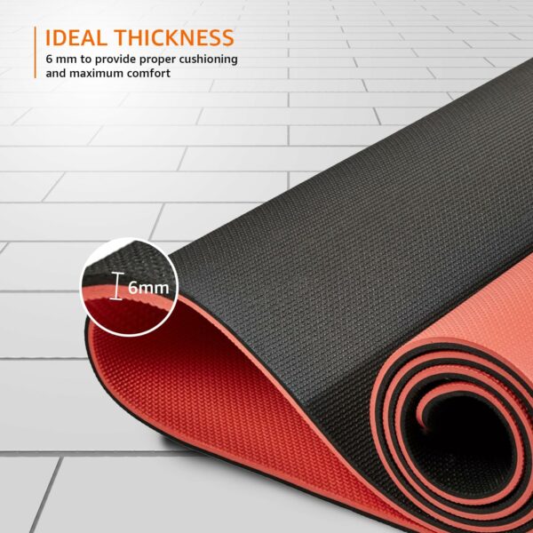 Dual Colour Yoga Mat - 6MM Thick, Anti-Slip, Portable - Image 6