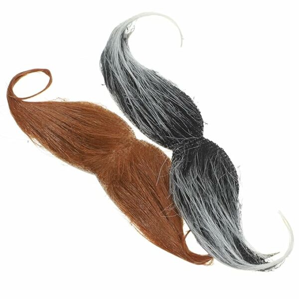 2x Self Adhesive Fake Mustache & Beard for Parties - Image 4