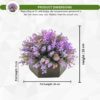 Artificial Hackleberry Purple Plant in Elegant Hexagon Pot - 15cm
