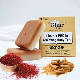 Sandalwood & Saffron Handmade Bath Soap - Paraben Free, 100g