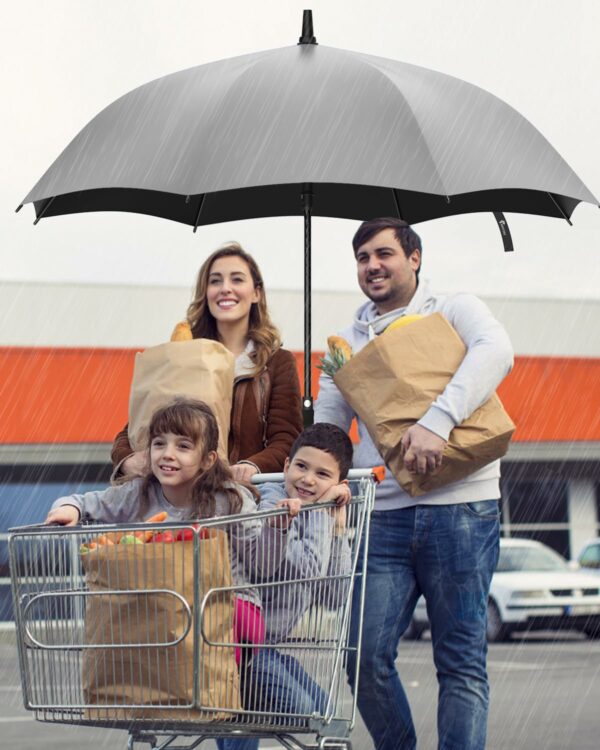 60 Inch Windproof Golf Umbrella for 2-3 People - Waterproof & UV Protection - Image 3