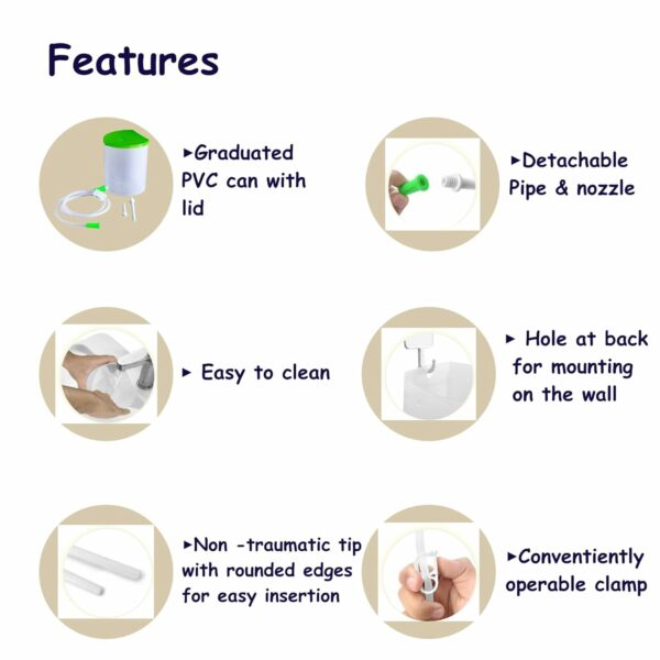 Complete Enema & Neti Kit - 1500ml Enema, 500ml Neti Pot, Eye Wash Cups - Image 4