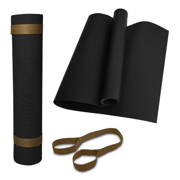 EVA Anti-Slip Yoga Mat for Home Gym - 4MM, Black