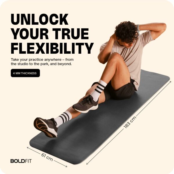 Durable Anti-Slip Yoga Mat for Home Workout - 6ft x 2ft - Image 6
