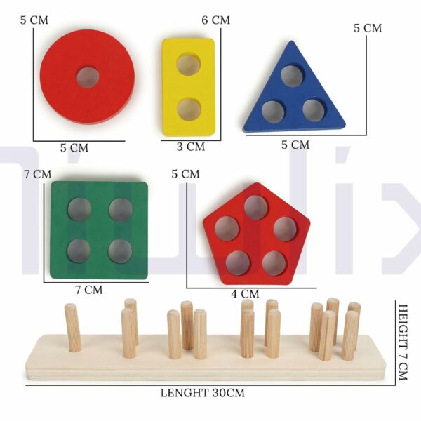 Wooden Shape Sorter Toy for Toddlers - Safe & Fun Learning - Image 5