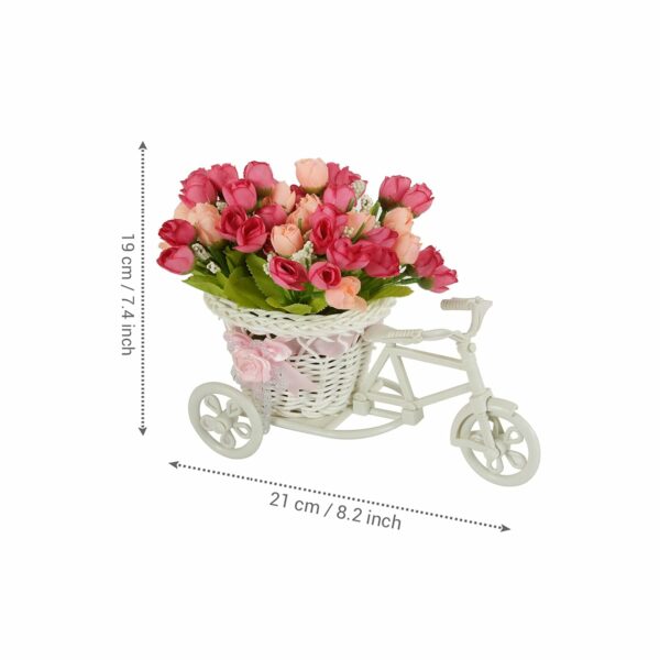 Elegant Cycle Shape Flower Vase with Peonies for Home Decor - Image 4