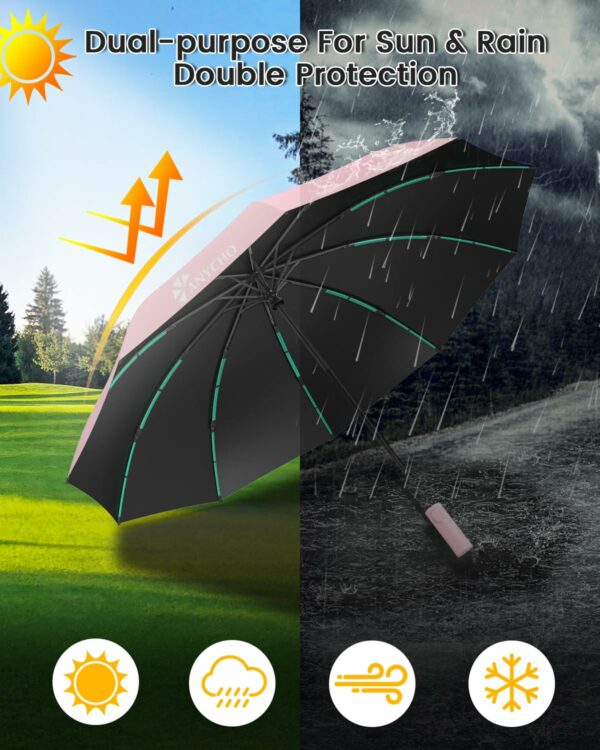 3 Fold Automatic Umbrella - UV Protection, Wind Resistant - Image 5