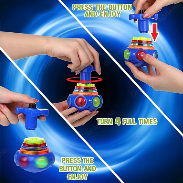 LED Spinning Top Toy with Music - Educational & Safe for Kids - Image 4