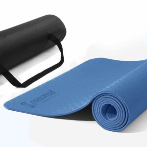 Premium 6 MM TPE Non-Slip Yoga Mat with Carry Bag - 183x61 CM