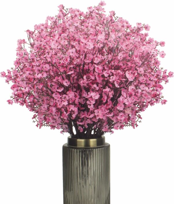 Pack of 5 Artificial Baby Breath Gypsophila Flowers for Home Decor - Image 2