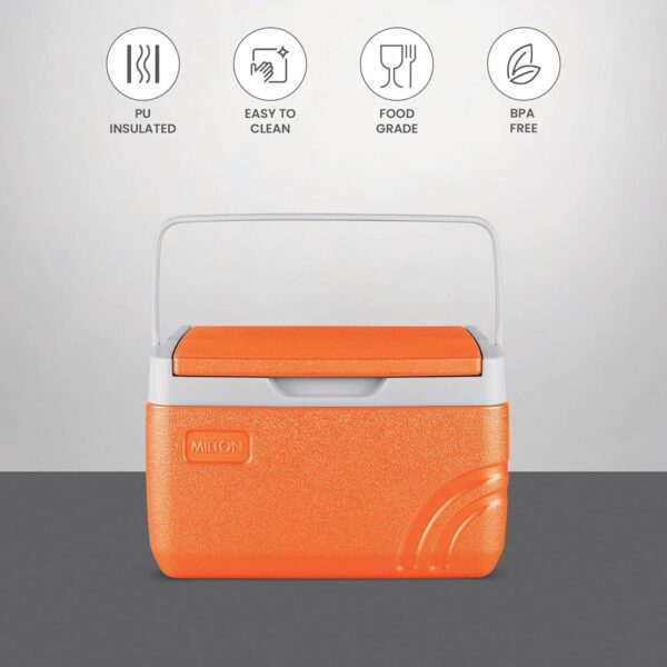 Super Chill 2.06L Insulated Ice Pail with Handle - Orange - Image 2