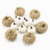 Rustic Harvest Foam Artificial Pumpkins for Halloween Decor - 22 Pcs
