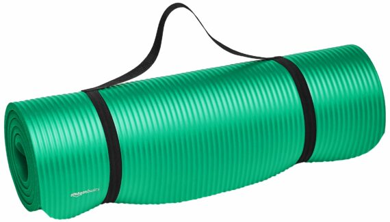 Extra Thick 13mm Yoga Mat with Carrying Strap - Green