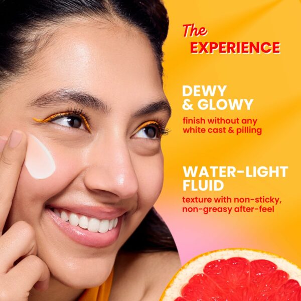 Vitamin C + E Super Bright Sunscreen SPF 50 - Water-Light, No White Cast, All Skin Types - Image 2