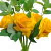 Artificial Yellow Rose Flower Stick - 45cm Long, No Pot Included