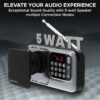 Pocket Mate Digital FM Radio with Bluetooth Speaker - 8H Playtime, Type C Charging, Antenna, Multiple Playback