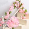 6 Ft Long Silk Carnation Garland for Weddings & Decor