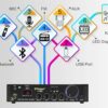 5 Transistor Stereo Amplifier with 120 Watts Output, USB, AUX, Bluetooth & Karaoke
