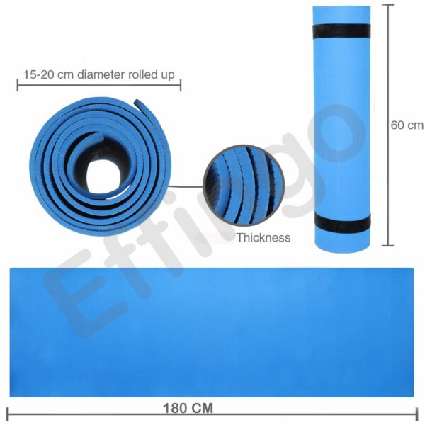 4MM Non-Skid Yoga Mat with Carry Strap - Comfortable & Durable - Image 2