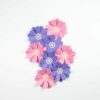 Pastel 5" Paper Flower Cutouts for Festive Decorations - 4 Pieces