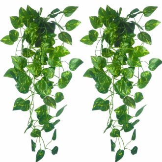 Artificial Hanging Ivy Plants with Pot - 50 cm (2 Pcs) for Home Decor