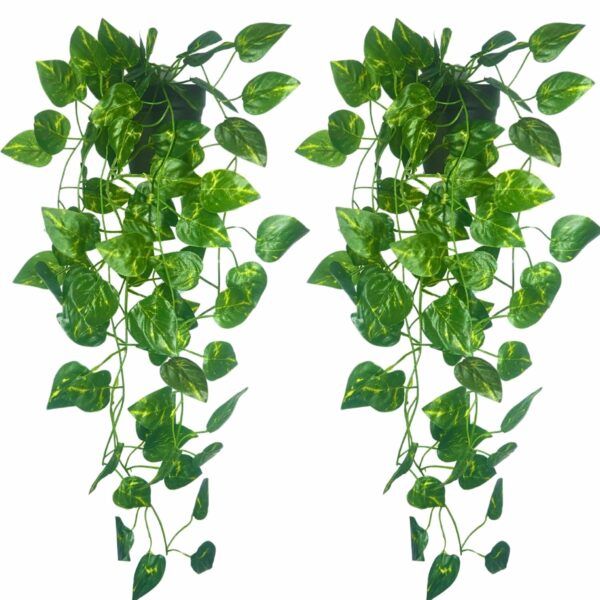 Artificial Hanging Ivy Plants with Pot - 50 cm (2 Pcs) for Home Decor