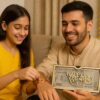 Set of 2 Golden Rakhi Gift Envelopes Reusable Money Gift Cover