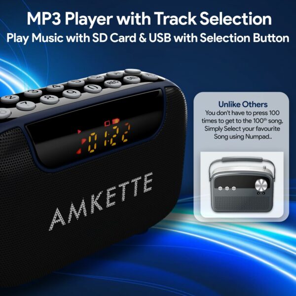5 in 1 Portable FM Radio with Bluetooth & Recording - Image 5