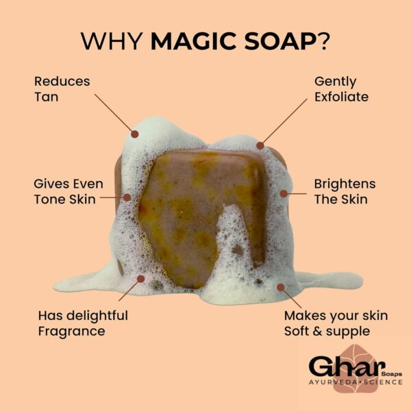 Sandalwood & Saffron Magic Soaps - 300g (Pack of 3) - Paraben Free - Image 4