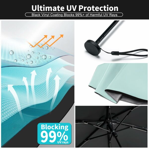 Ultra-Light UPF50+ UV Protection Compact Umbrella - 38 Inch - Image 6