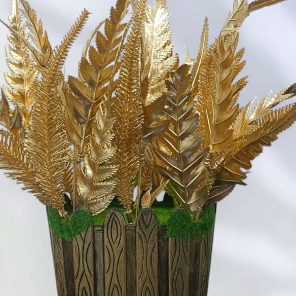Artificial Golden Areca Palm Pot for Home Office Decor (35cm) - Image 4