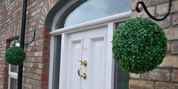 Plastic Boxwood Buxus Grass Hanging Topiary Ball - 32 cm Green - Image 2