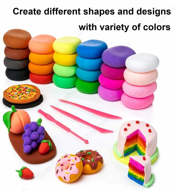 24 Pcs Air Dry Modeling Clay Set with Sculpting Tools - Non-Toxic, Creative Art for Kids - Image 4