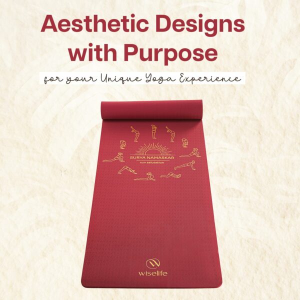 Extra Thick 6MM Printed Yoga Mat with Carry Strap - Eco-Friendly - Image 2