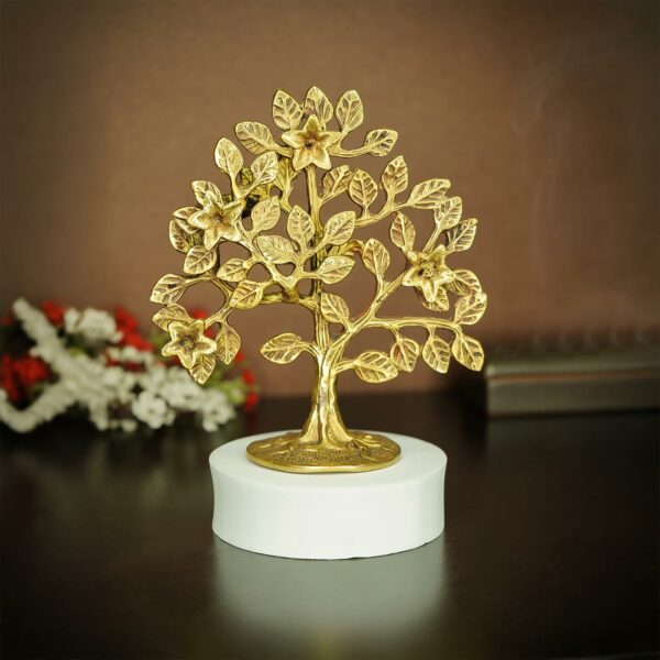 100% Pure Brass Kalpavriksha Tree - 6 Inch Home Decor - Image 2