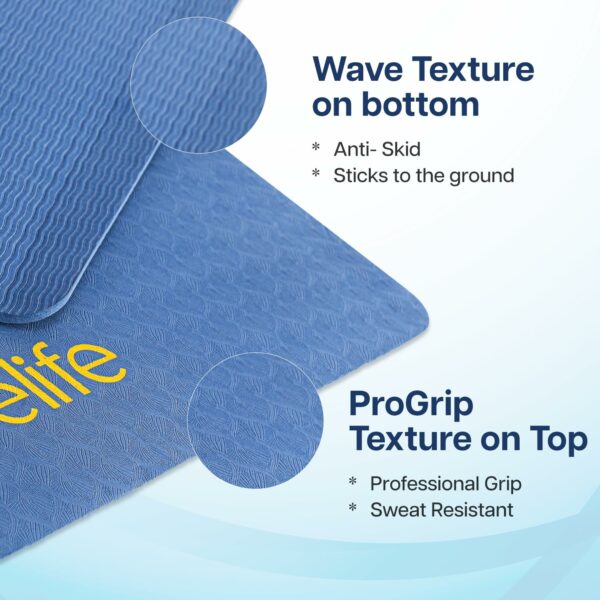 Extra Thick Non-Slip Yoga Mat with Eco-Friendly TPE Material - Image 3