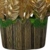 Artificial Golden Areca Palm Pot for Home Office Decor (35cm)