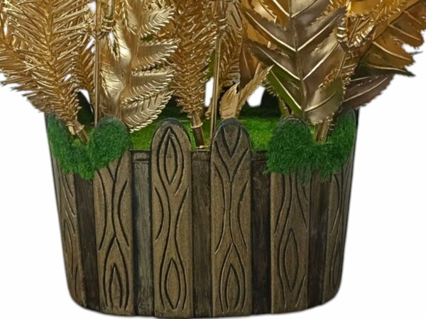 Artificial Golden Areca Palm Pot for Home Office Decor (35cm) - Image 2