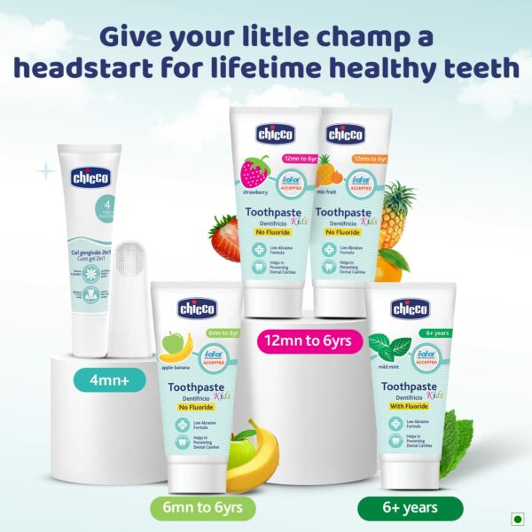 Fluoride-Free Kids Toothpaste with Xylitol, 50g - Strawberry - Image 6