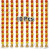 10 Pcs Handmade Artificial Marigold Garland for Festivals - Yellow & Orange with Bells