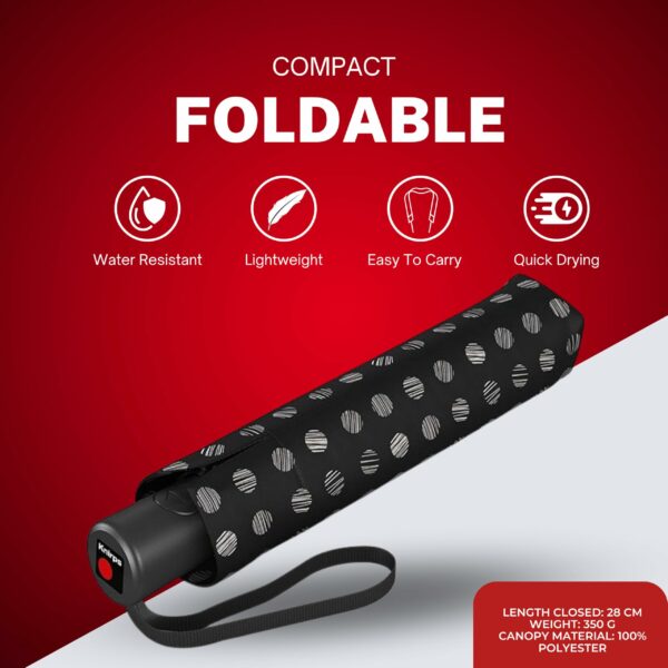 Compact Automatic Open & Close Windproof Travel Umbrella - Image 4